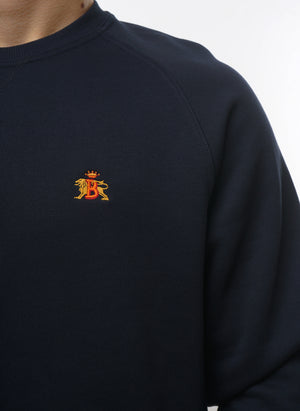 Logo Crew Neck Sweatshirt - Navy