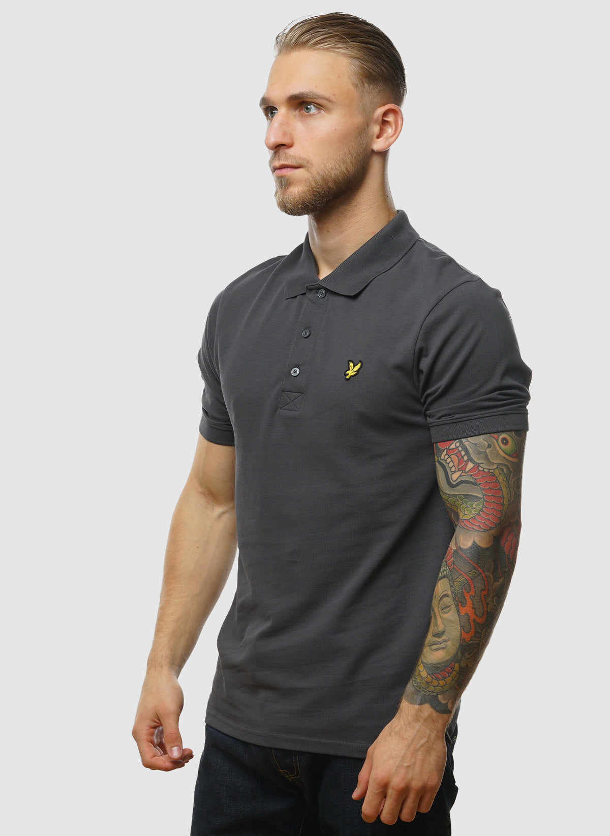 Plain Poloshirt - Gunmetal