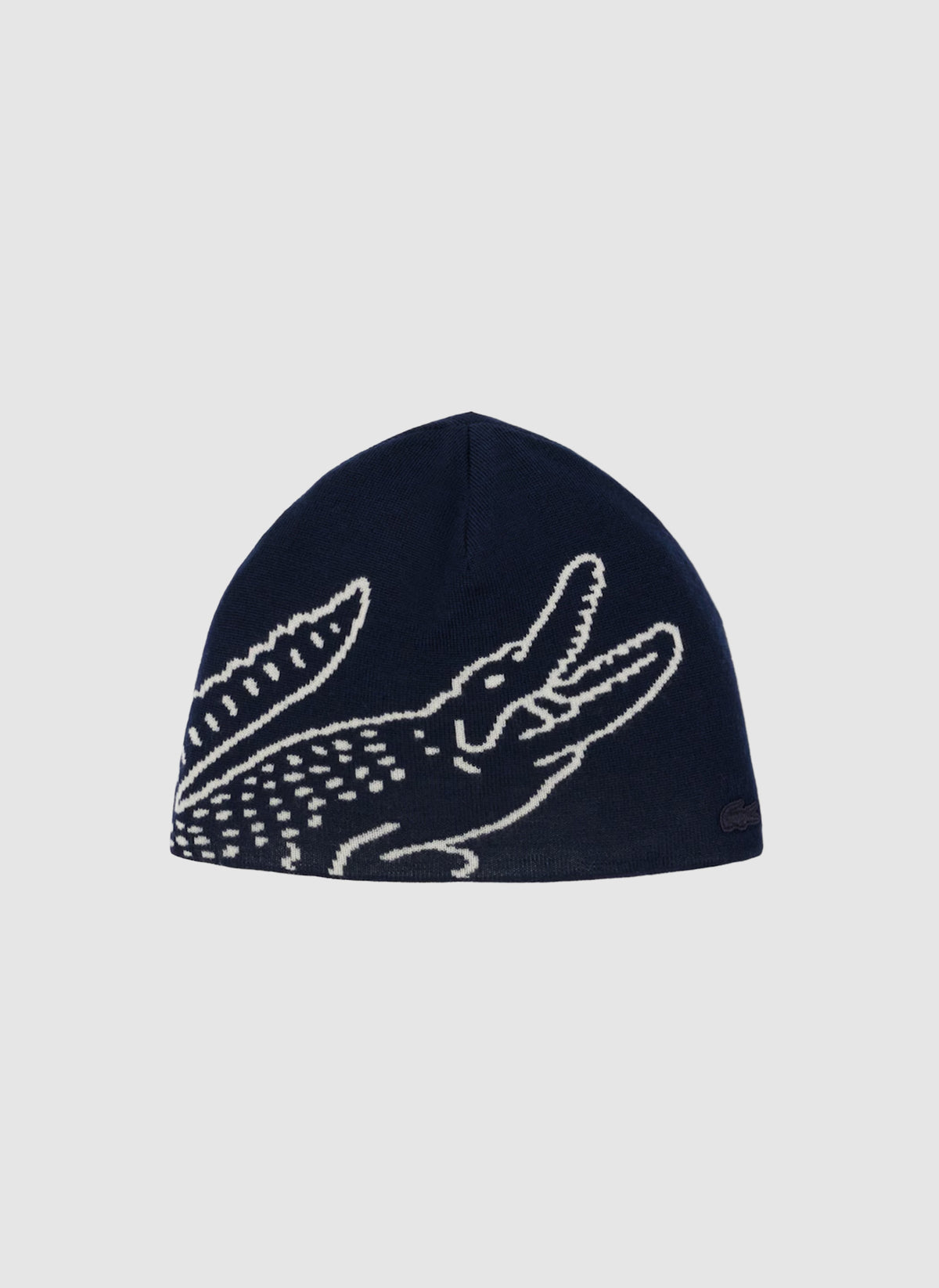 Crocodile Beanie - Navy Blau/Weiß