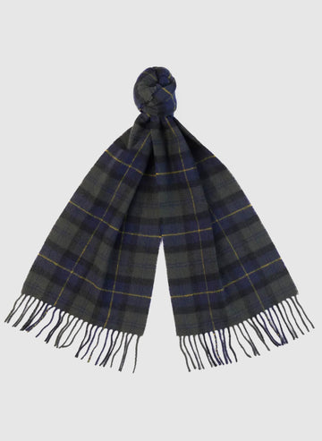 Tartan Lambswool Schal - Olive