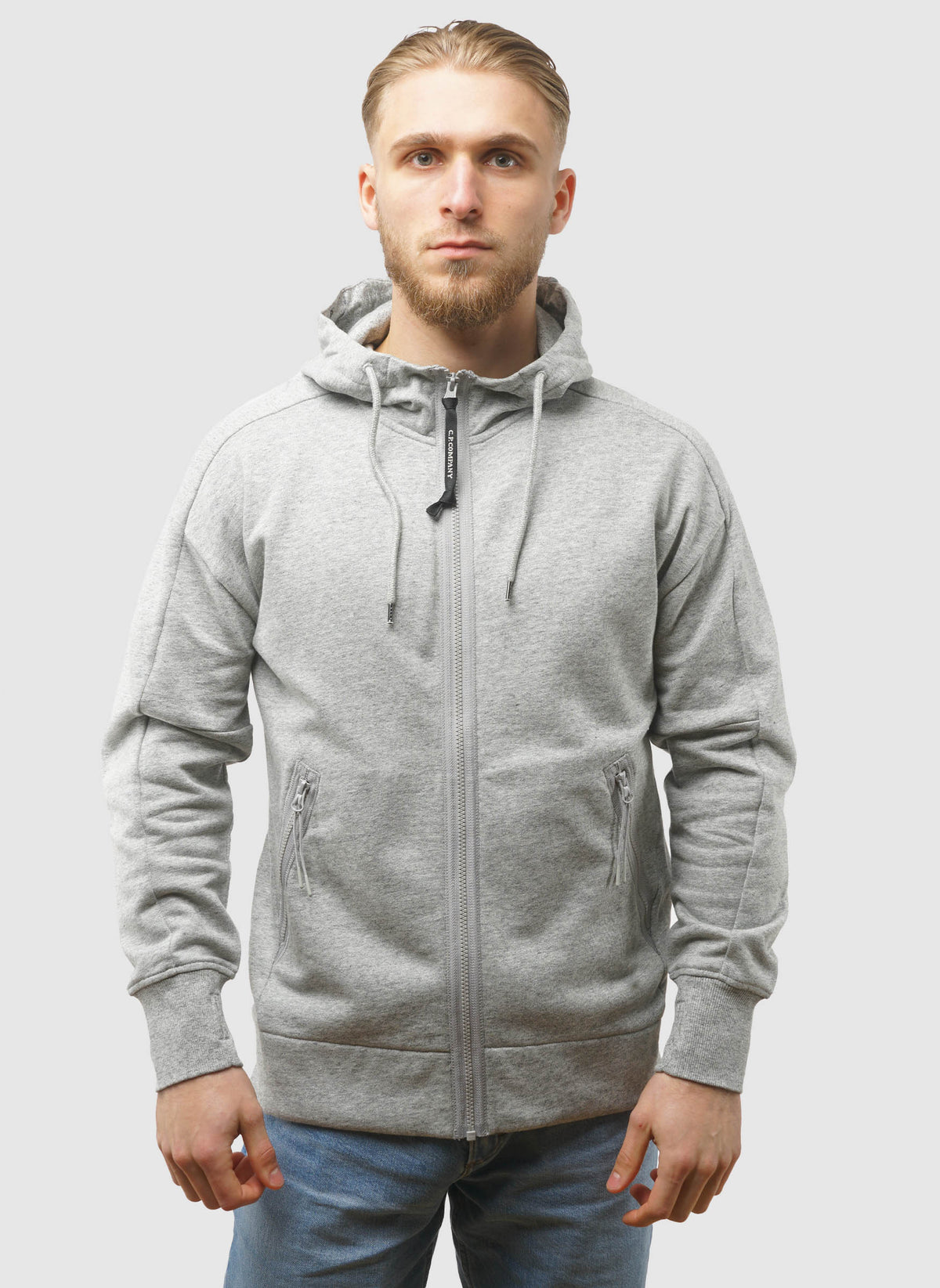 Goggle Sweatshirt Jacket  - Greystone Melange