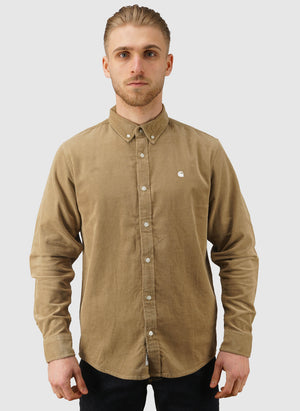 Madison Fine Cord Shirt - Iroko/Wax