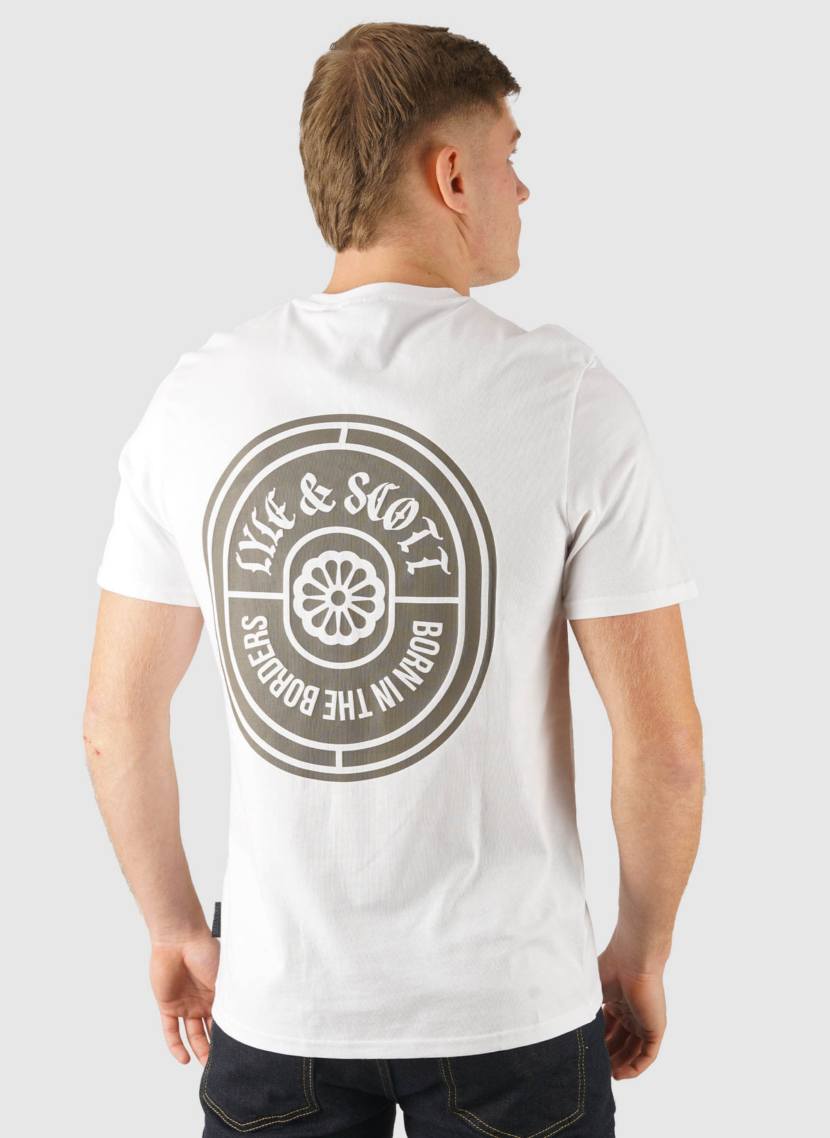 Borders Label Graphic T-Shirt - White