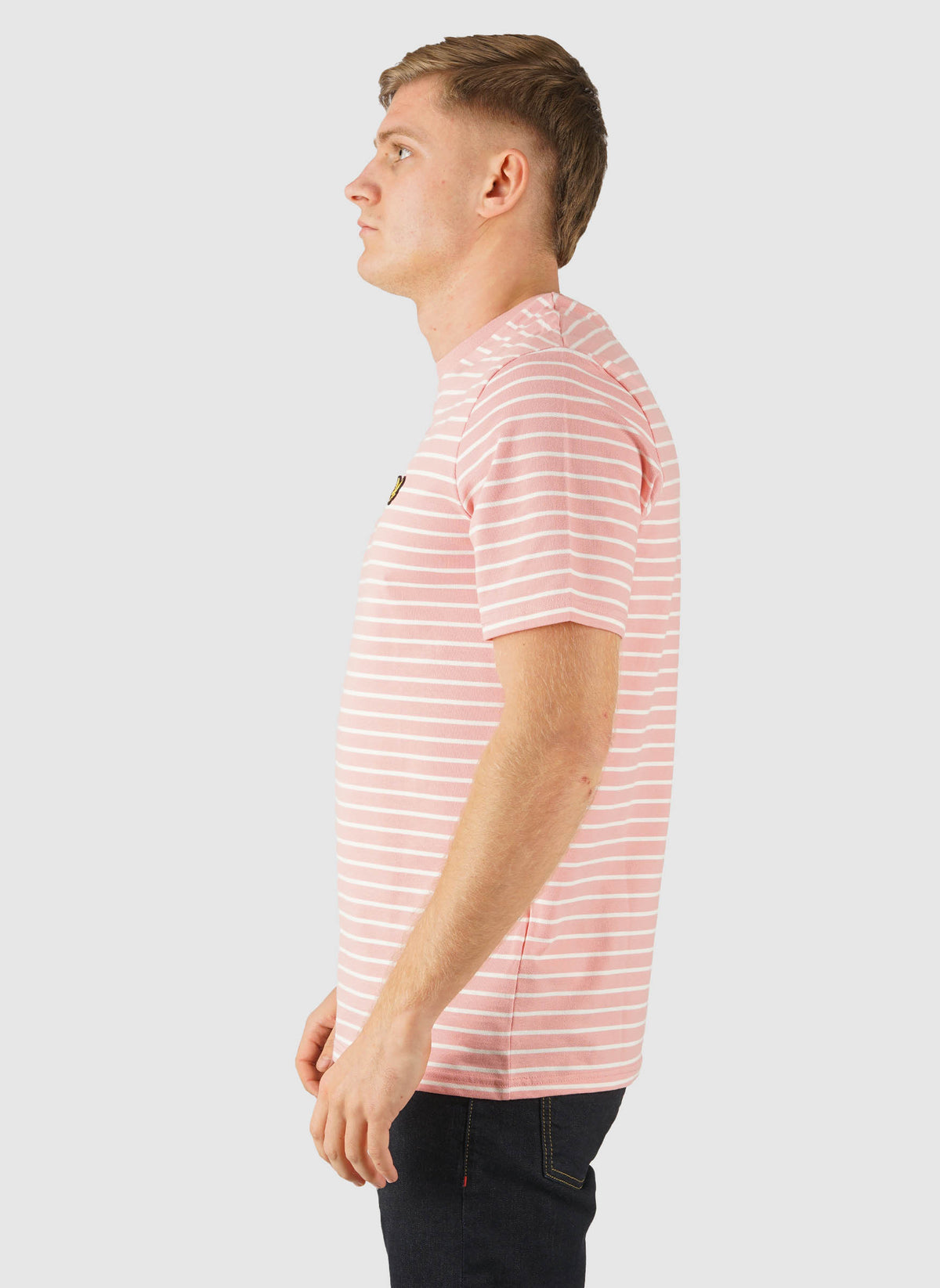 Breton T-Shirt - Pink Grapefruit/ White