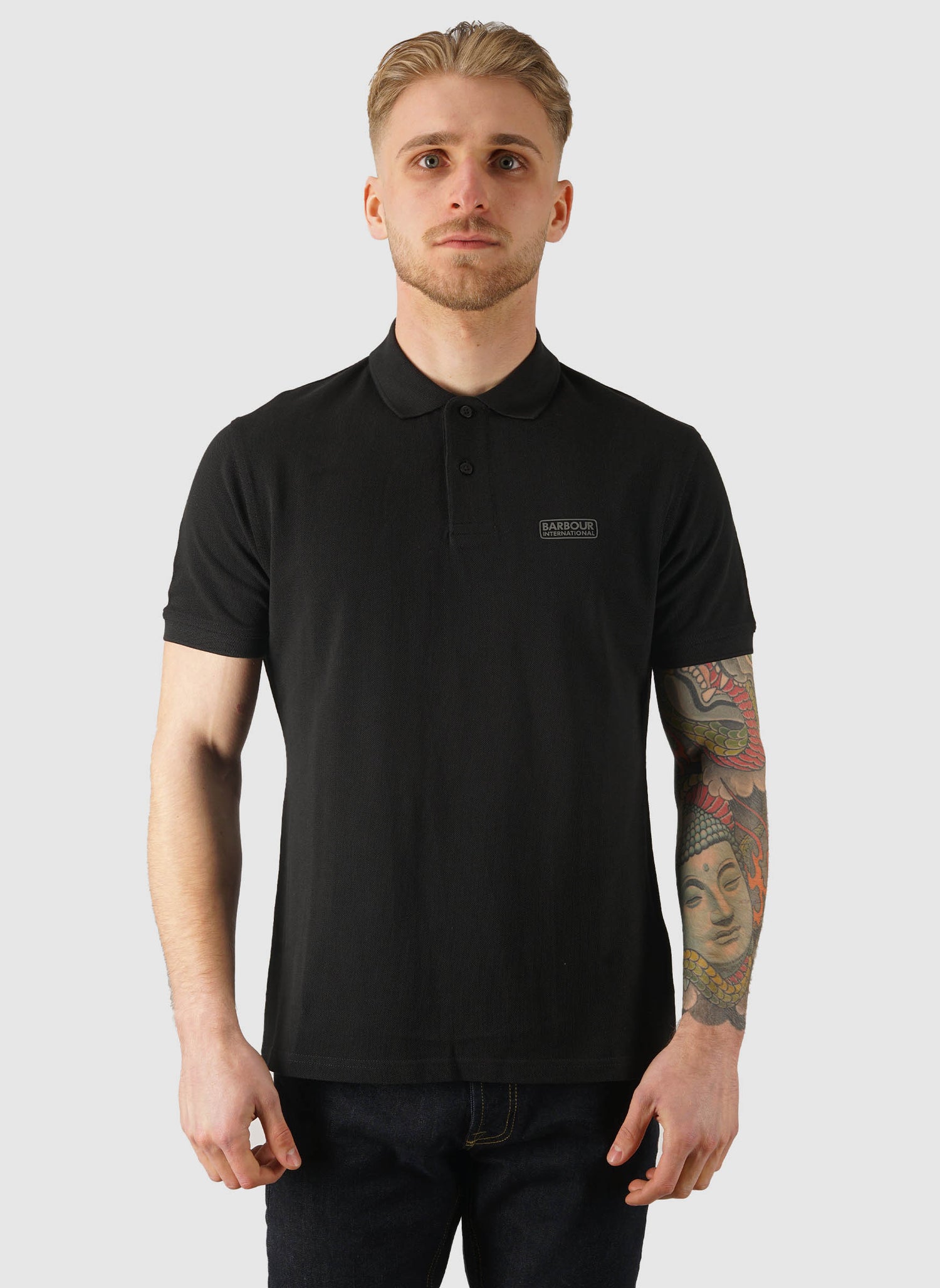 Essential Poloshirt - Black/Pewter