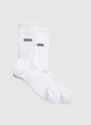 Bjarki Logo Socks - White