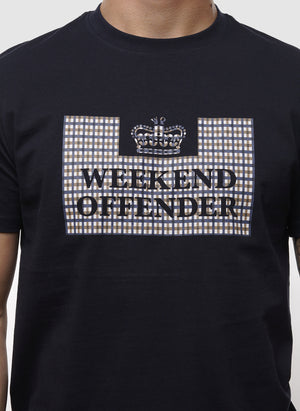 Shevchenko Mid House Check Prison T-Shirt - Dark Blue